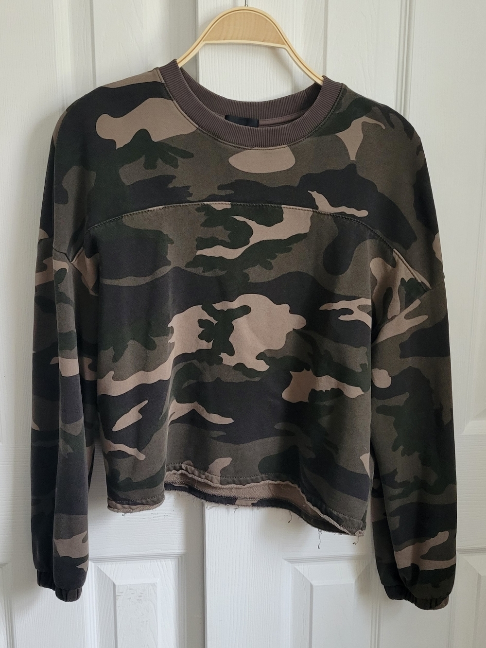 ATM Anthony Thomas Melillo French Terry Jungle Camo Sweatshirt, Women's Small